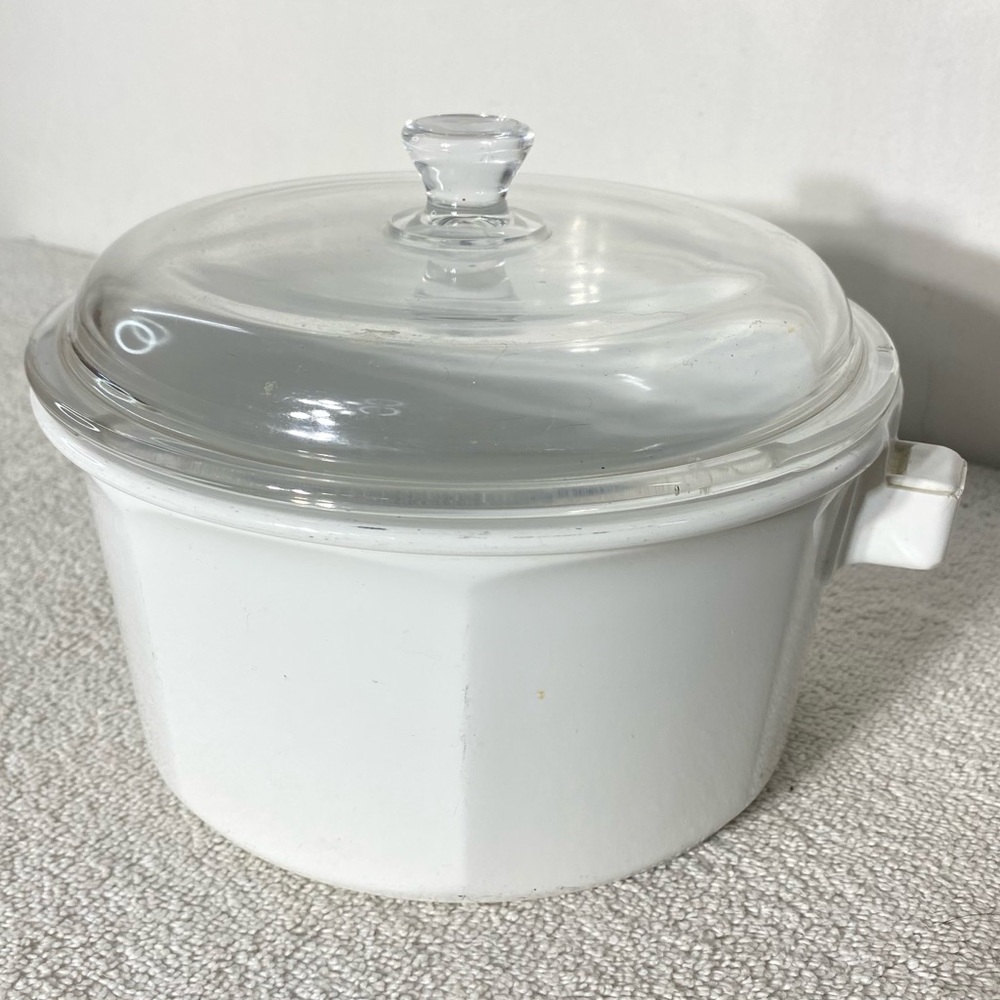 Vintage Princess House Nouveau Convertible Ceramic 2qt Sauce Pan With Lid